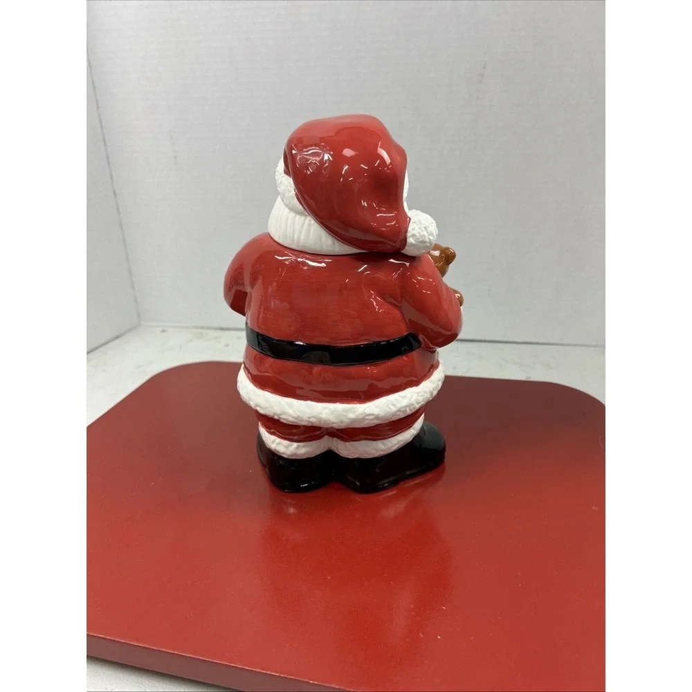 Santa Cookie/Candy Jar Seasons's‎ Greetings 8.5